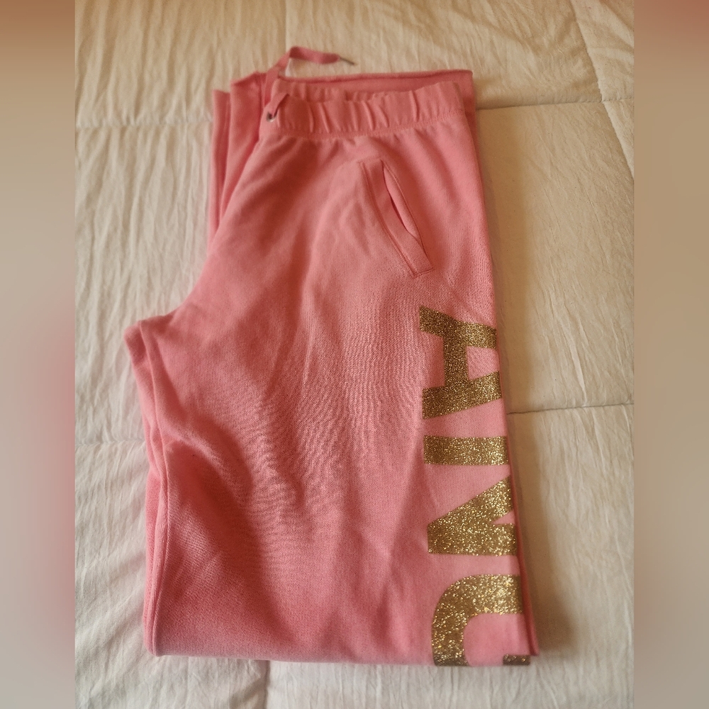 Victoria Secret  Hoodie and  Bottoms with Gold Accents